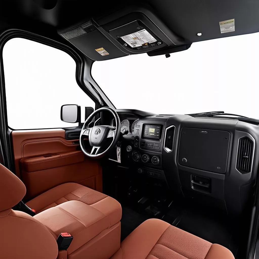 Hino truck interior
