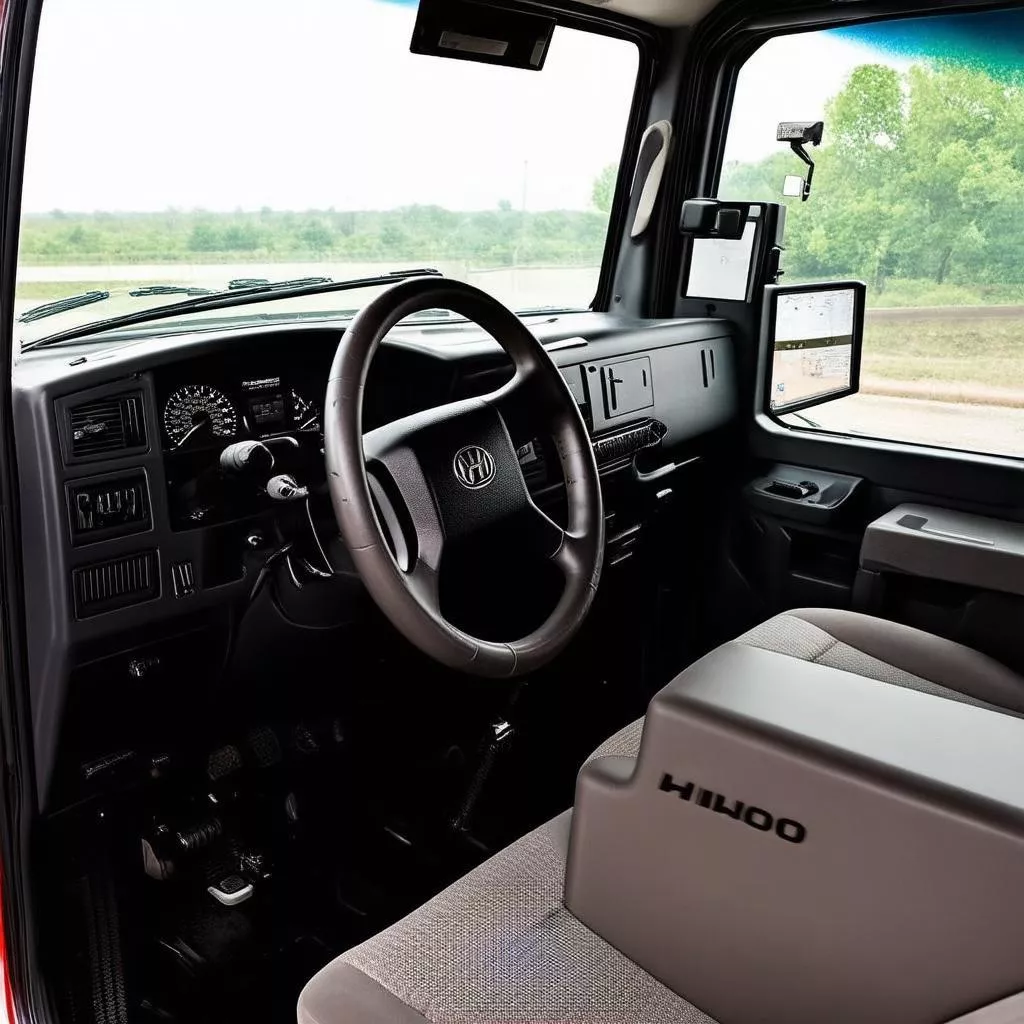 Hino truck interior