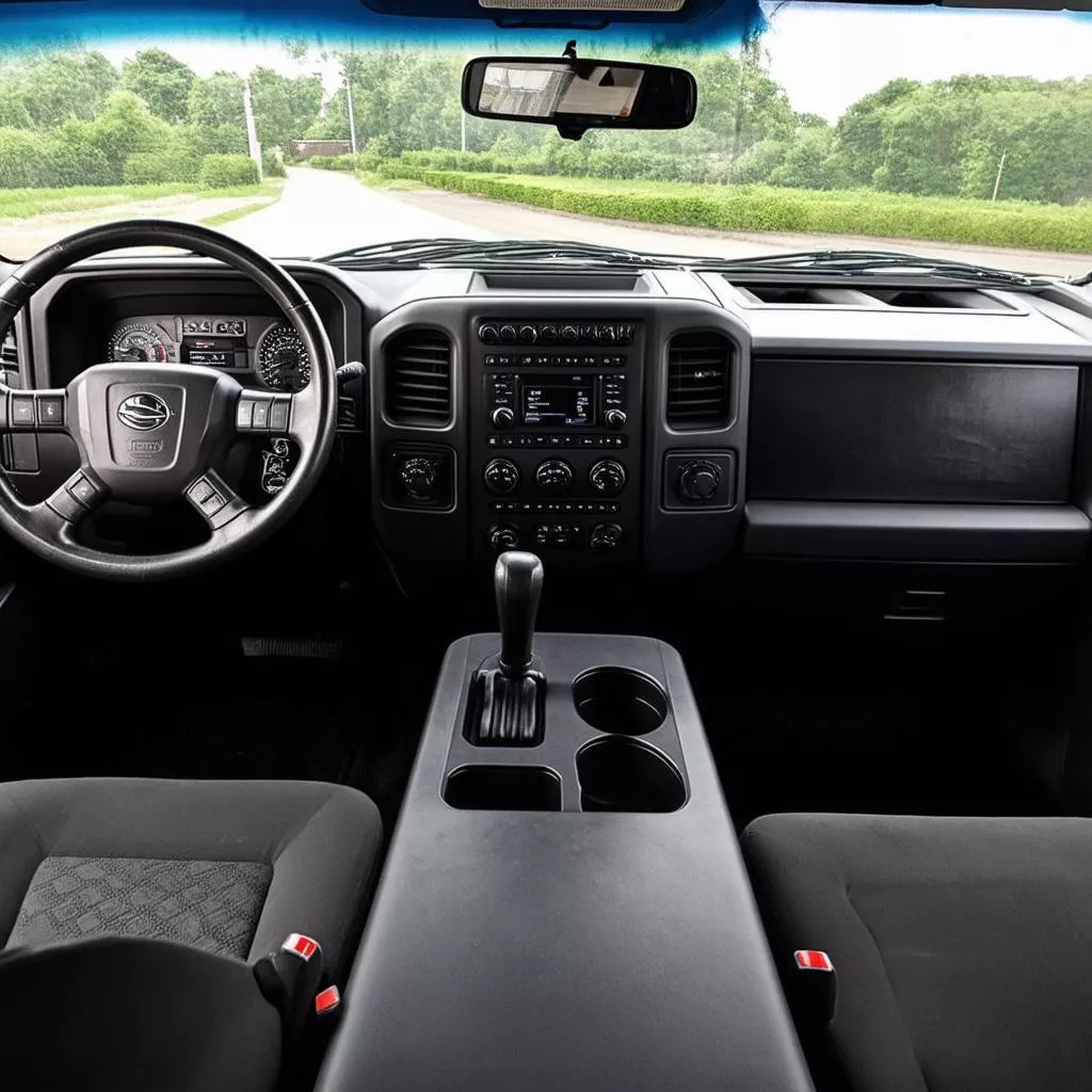 Nội thất xe tải Isuzu 8 tấn 2018