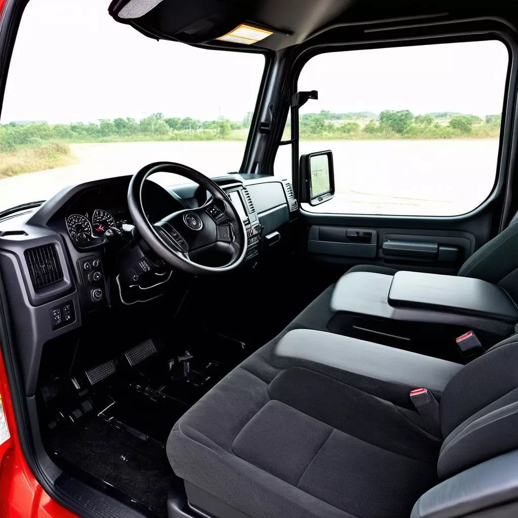 Nội thất xe tải Thaco 7 tấn nhông truyền