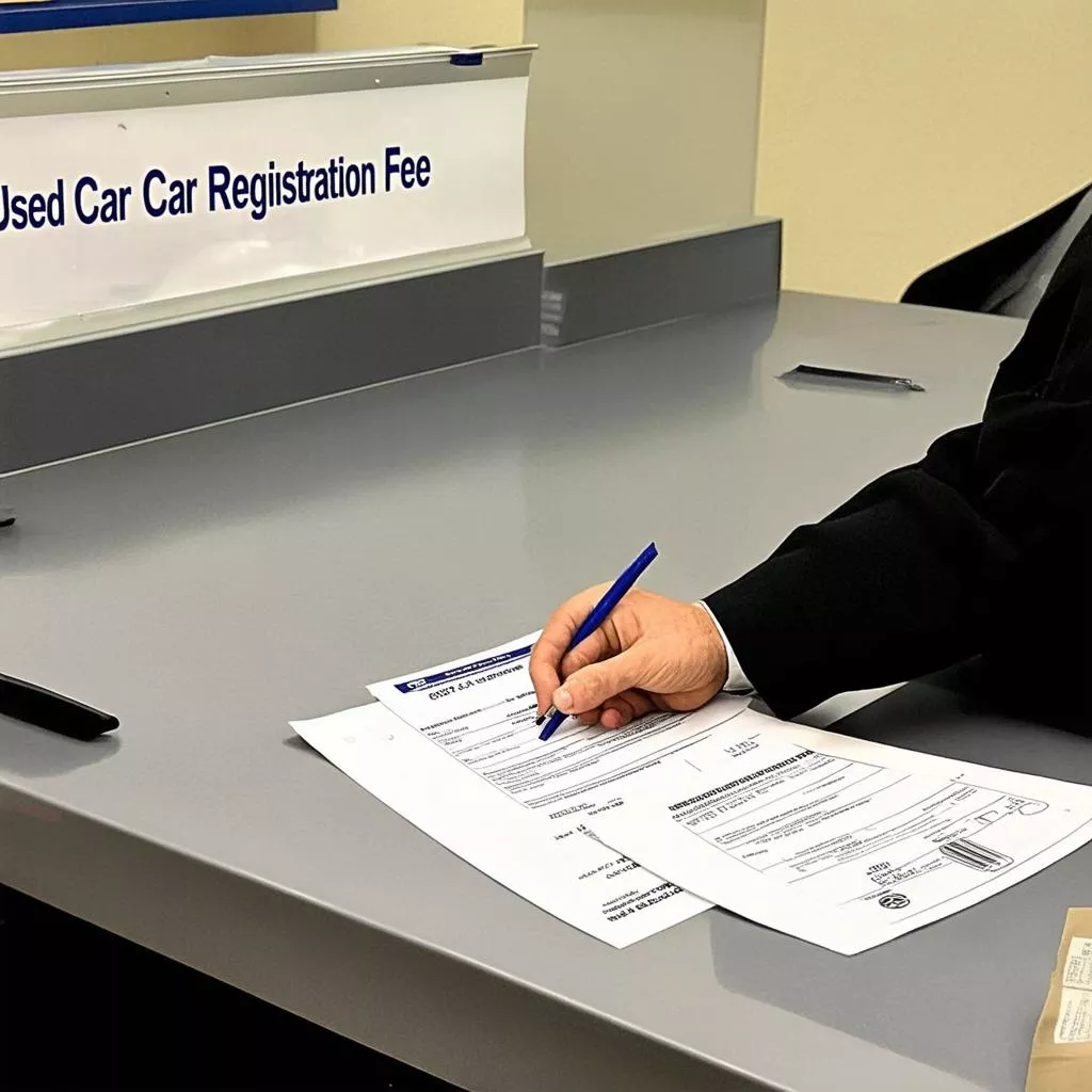 Nộp lệ phí trước bạ ô tô cũ