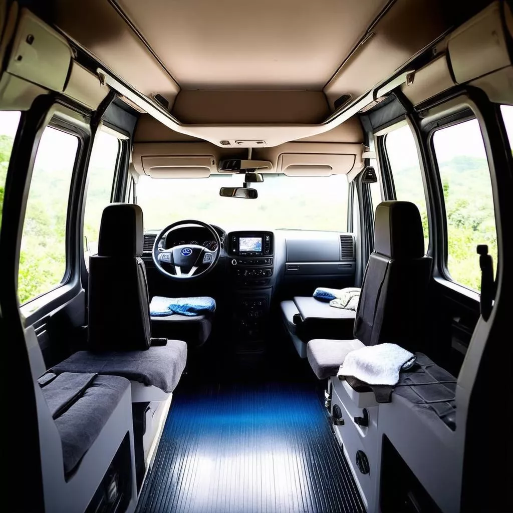 Nội thất xe van Son Sa Pa