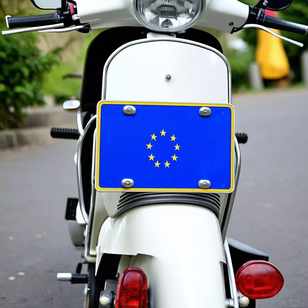 Pat Gắn Biển Số Vespa Cờ EU: Điểm Nhấn Phong Cách Cho Chiếc Xe Của Bạn