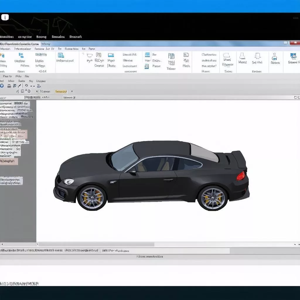 Car driving simulator software interface