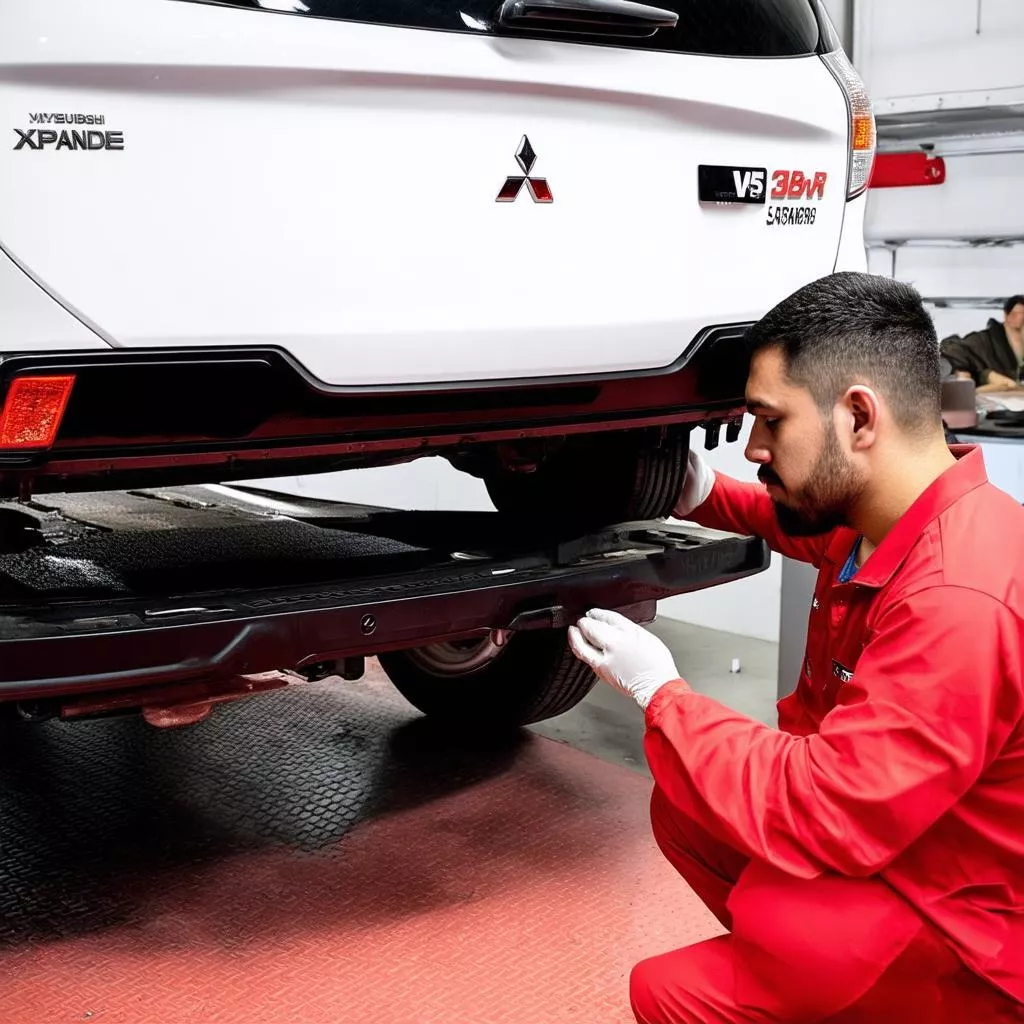 Kiểm tra gầm xe Xpander