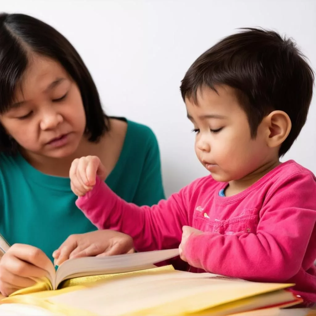 Phụ huynh đang dạy con học