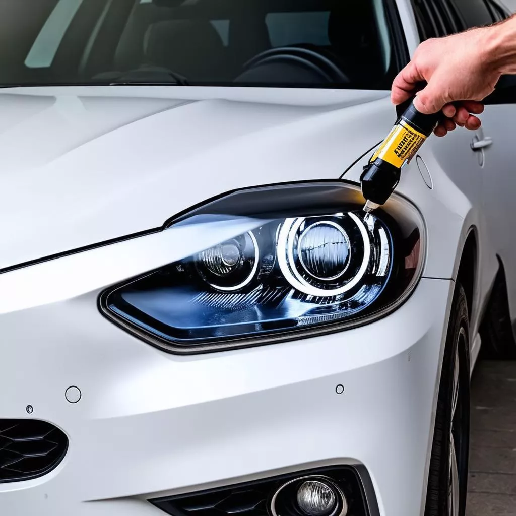 Traitement nano pour phares de voiture