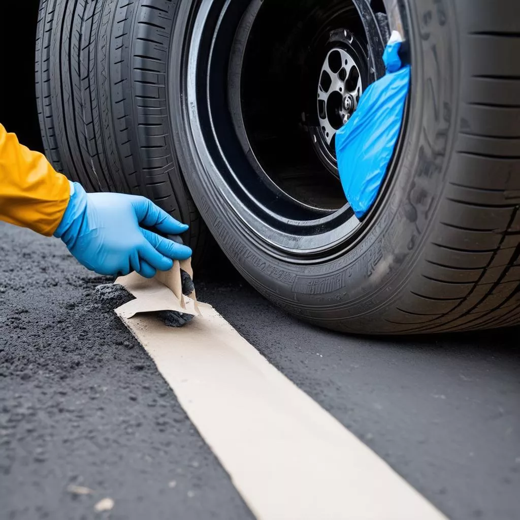 汽车轮胎修补方法