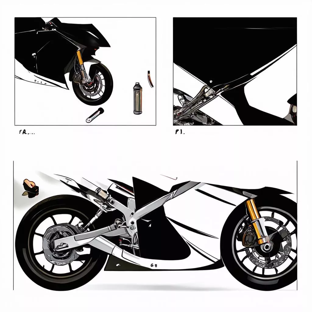 Motorcycle painting process