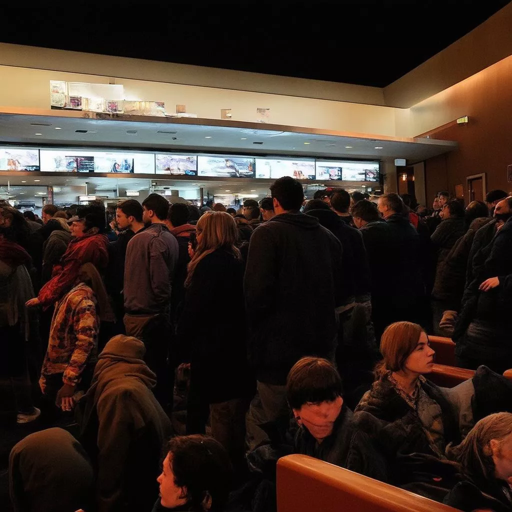 Rạp chiếu phim đông đúc