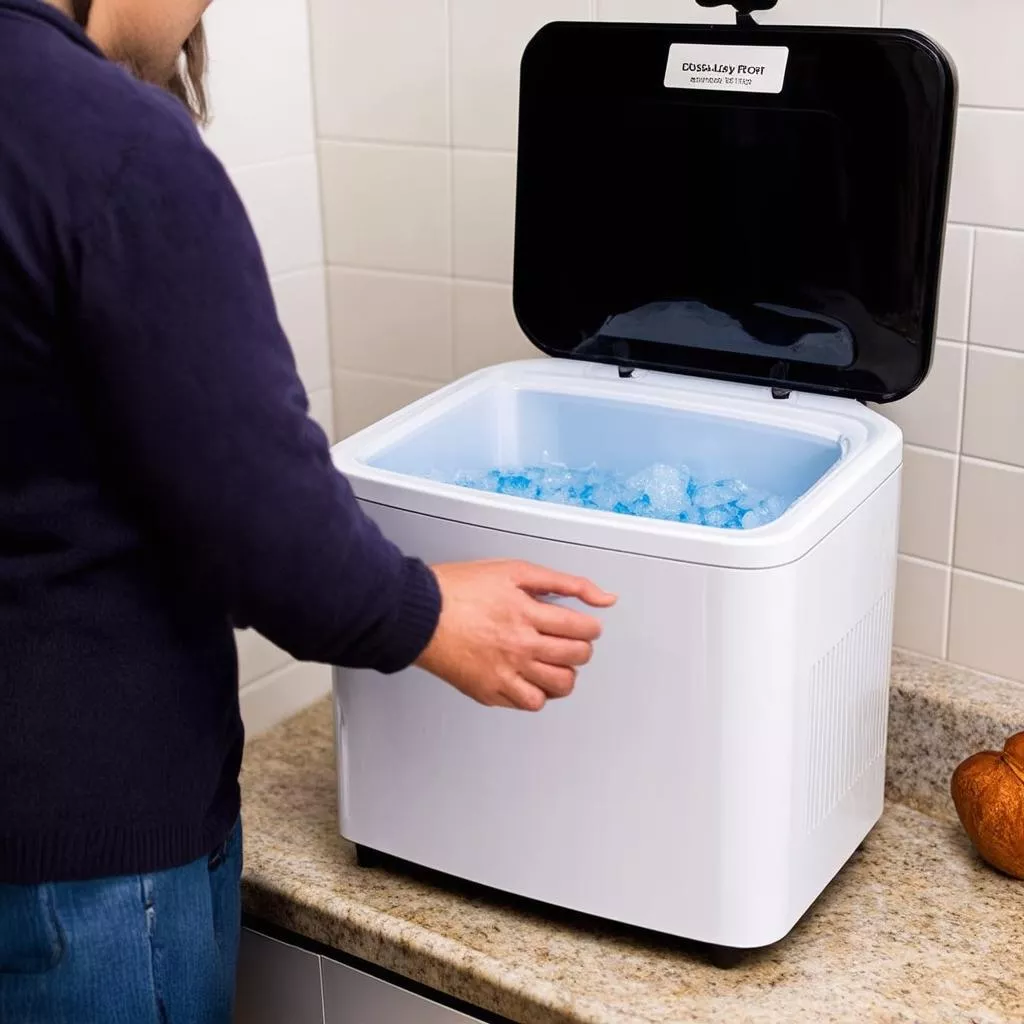 Sử dụng máy làm đá