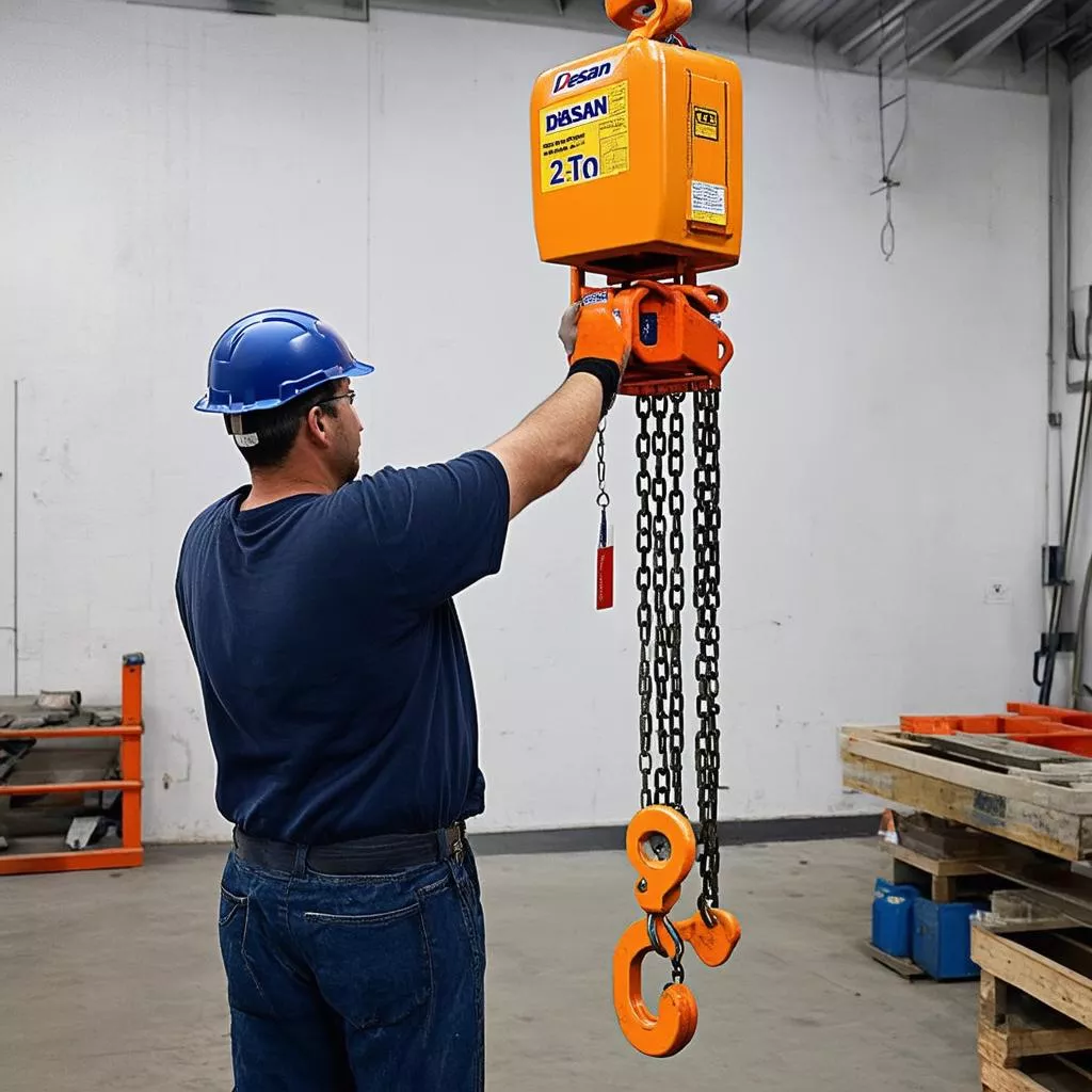 Sử Dụng Pa Lăng Lắc Tay 2 Tấn Deasan