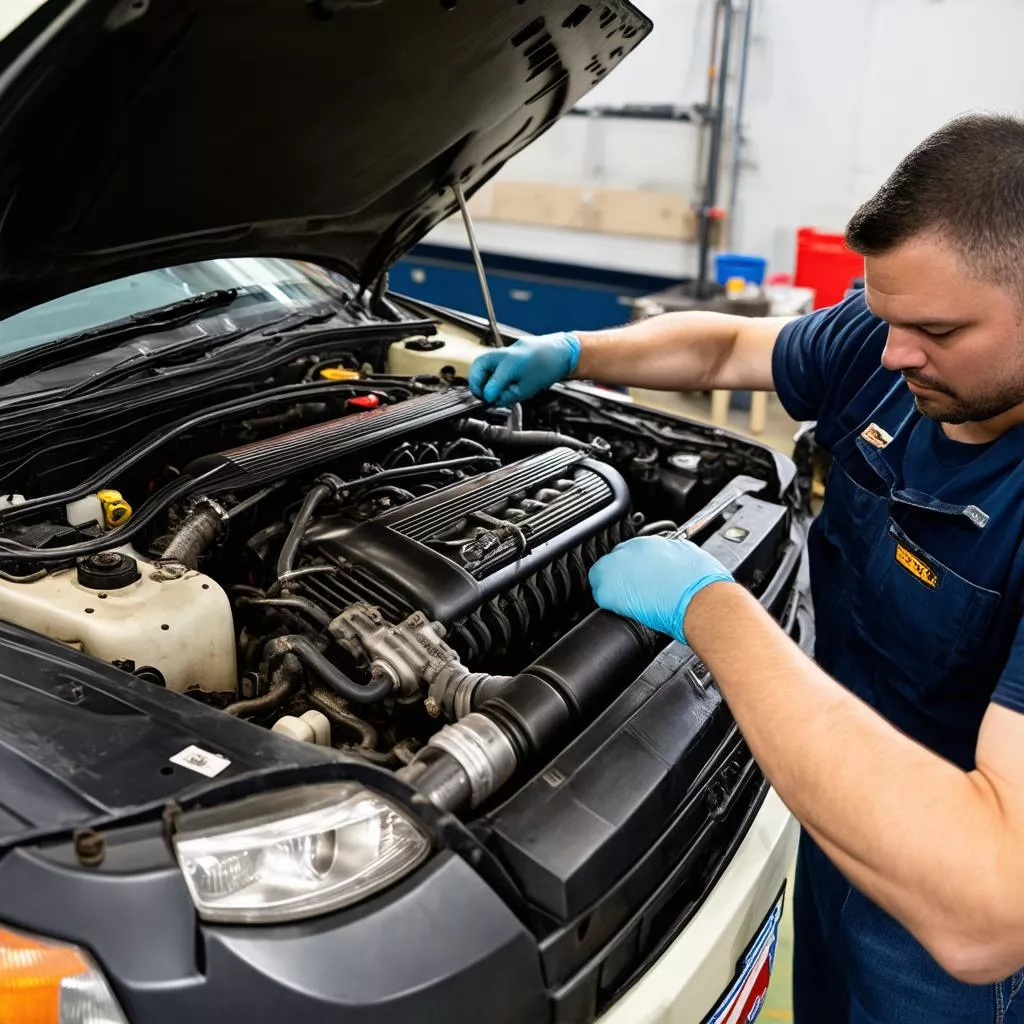 Reparatur eines Automotors