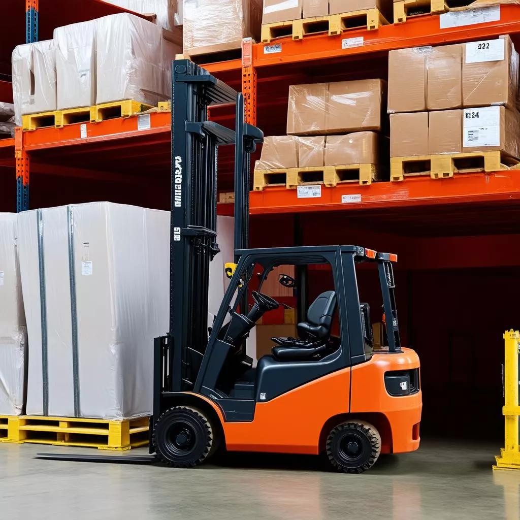 Forklift accident with cargo