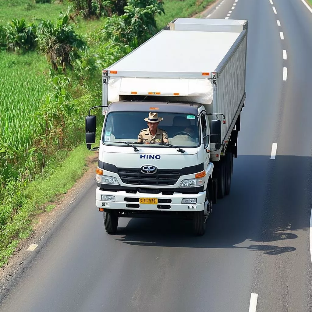 Tài xế lái xe tải