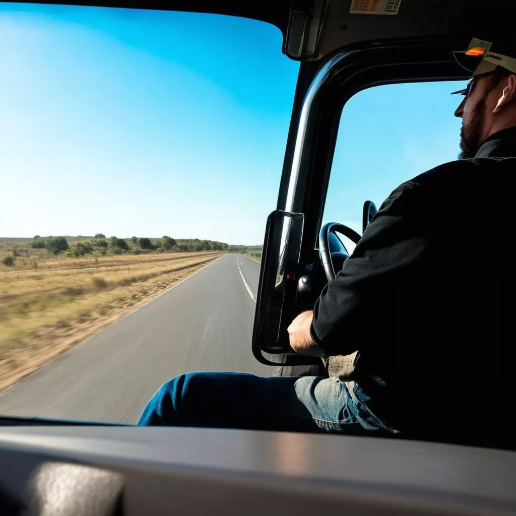 Tài xế lái xe tải