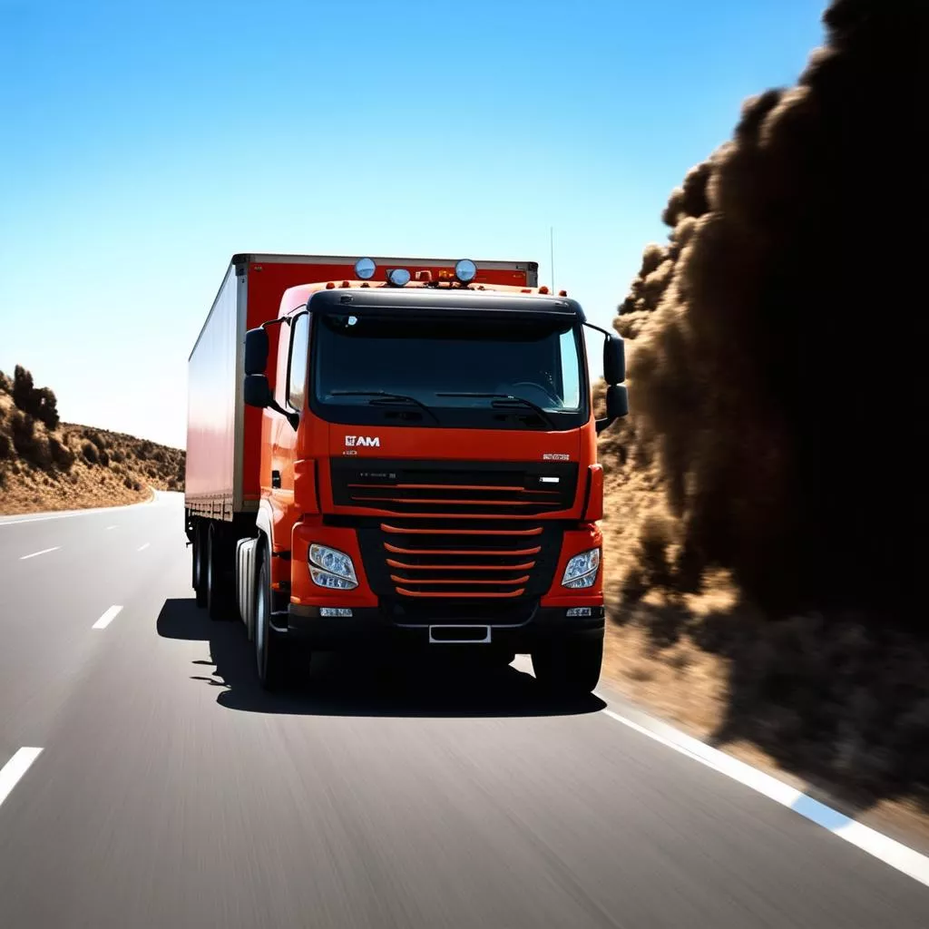 Tài xế lái xe tải