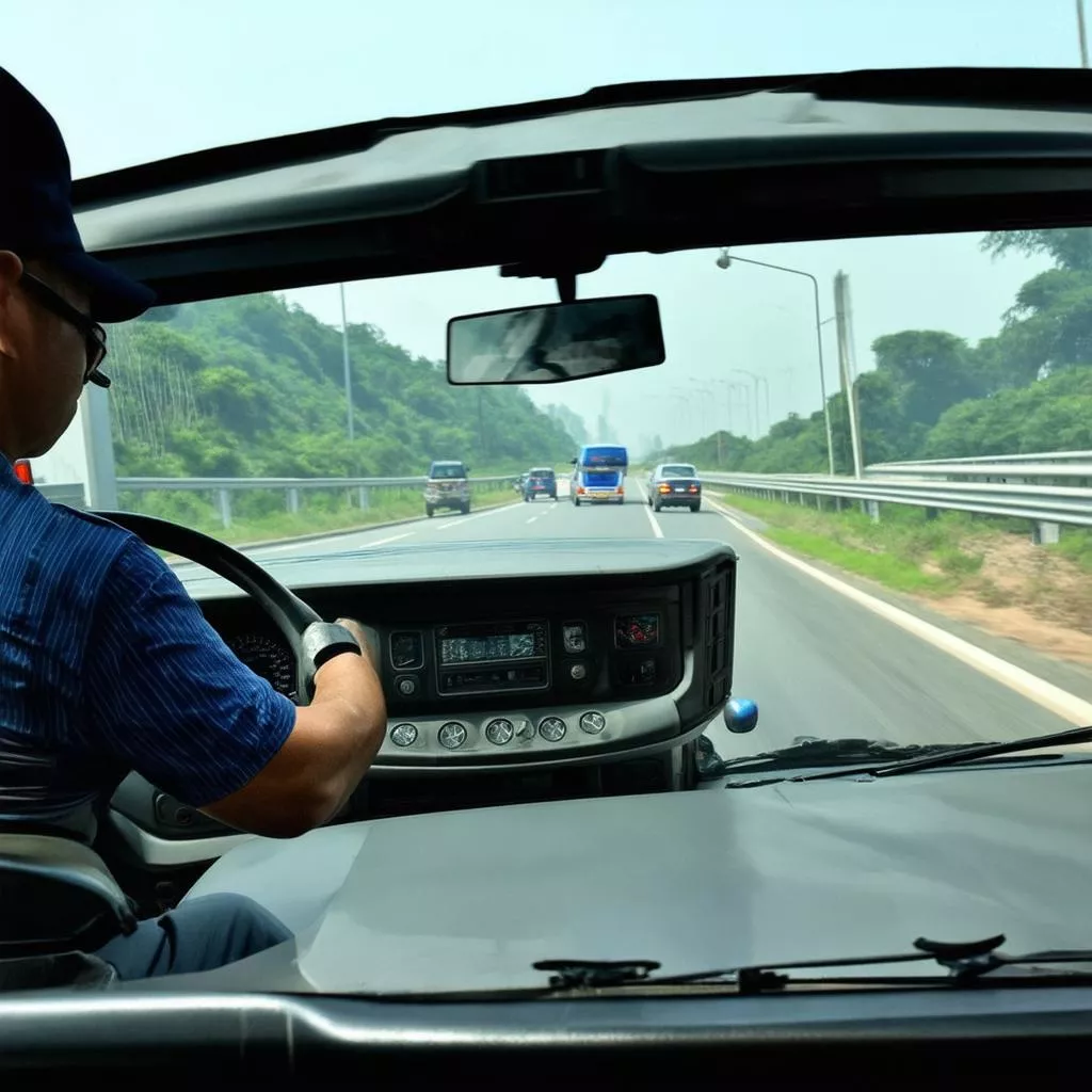 Tài xế lái xe tải Đông Hải