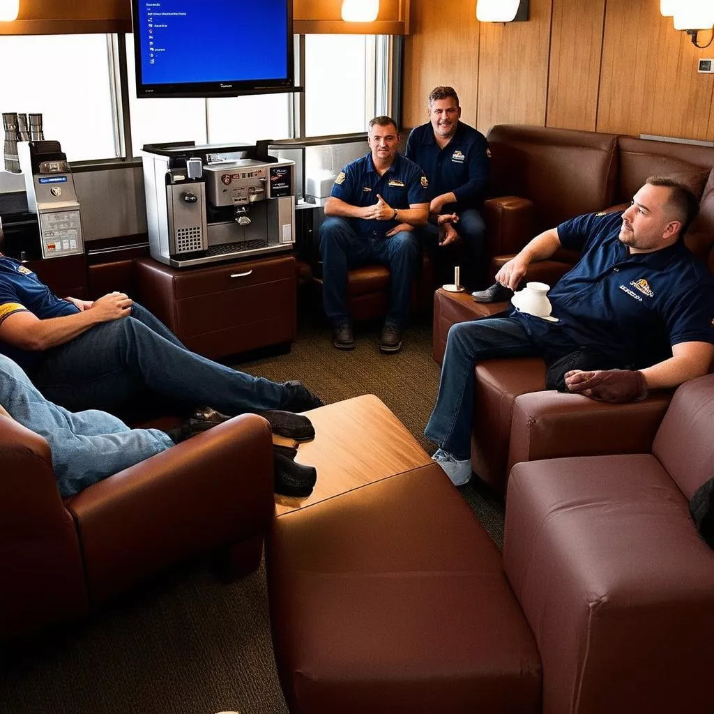 Tài xế nghỉ ngơi