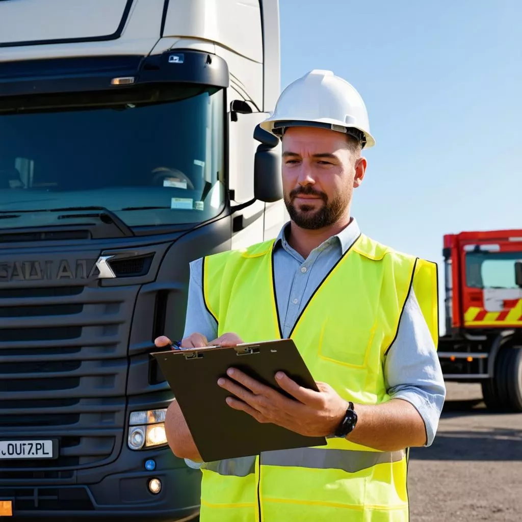 Tài xế vận chuyển hàng hóa