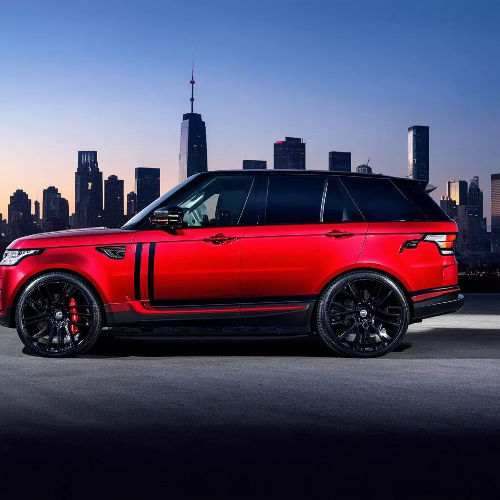 Sporty 7-seater car side decals