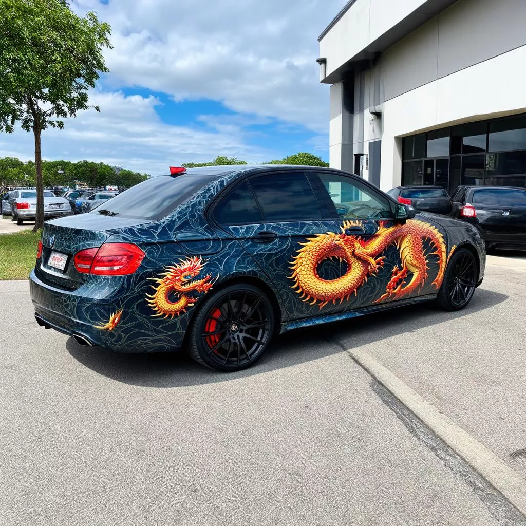 Dragon graphic car decal
