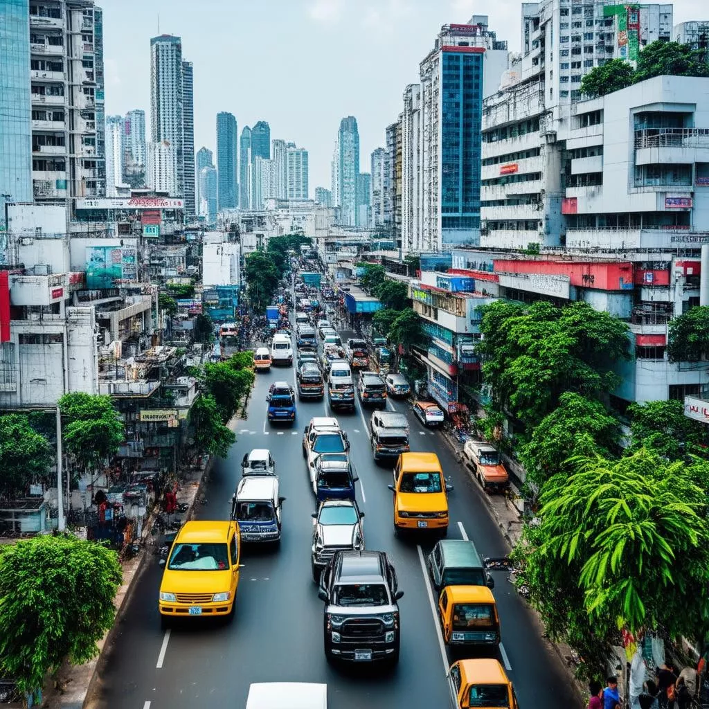 Thành phố Sài Gòn nhộn nhịp