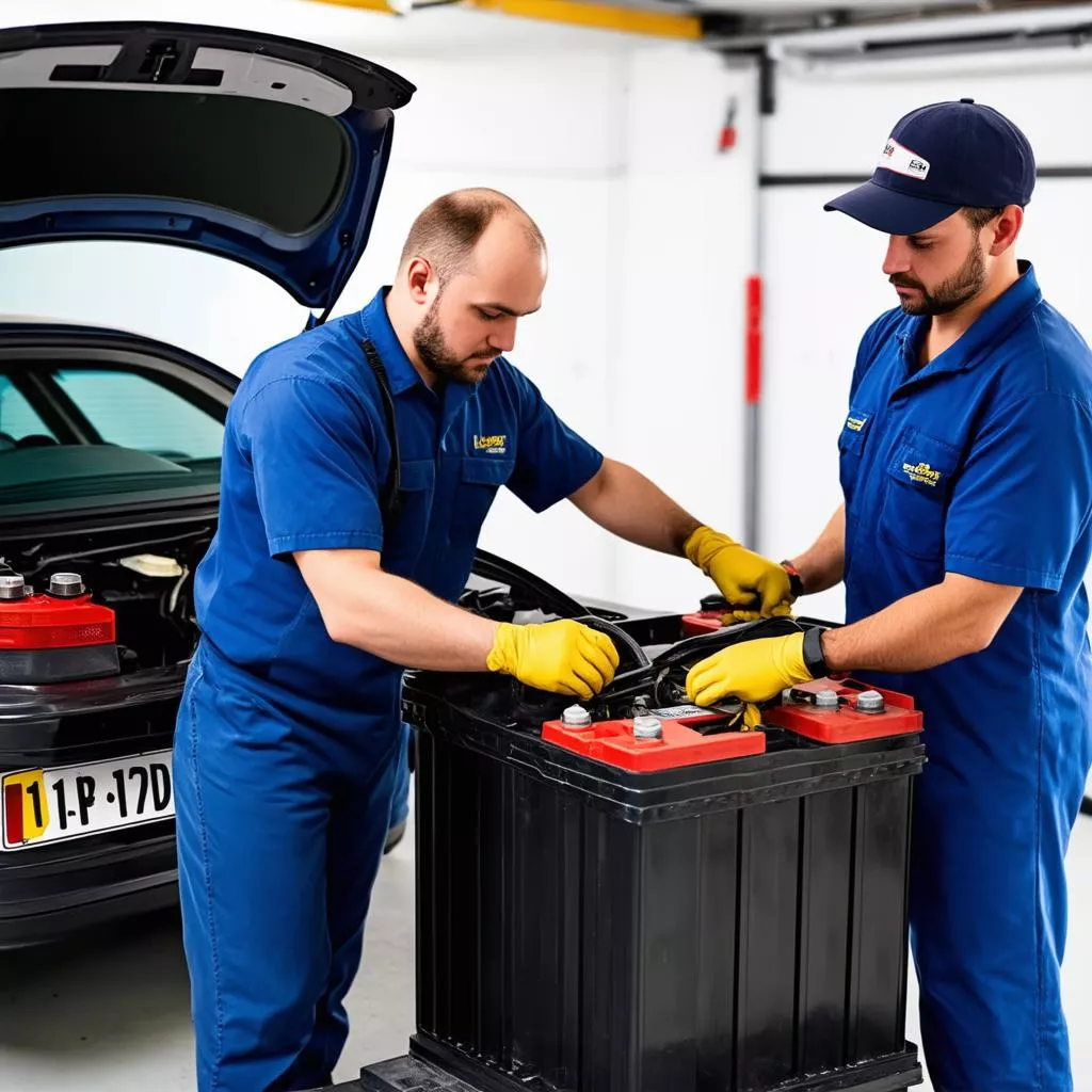 Thay bình ắc quy cho xe ô tô