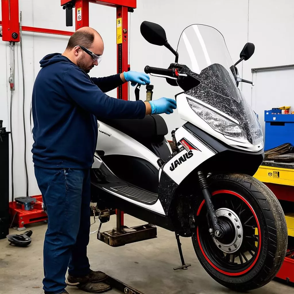 Thay dàn áo xe Janus