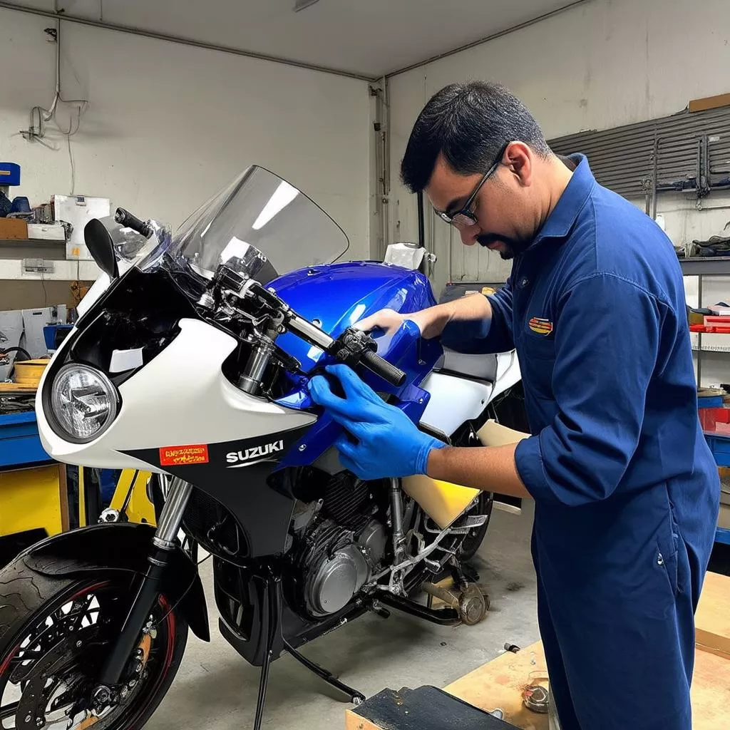 Thay dàn áo xe Suzuki Viva 110