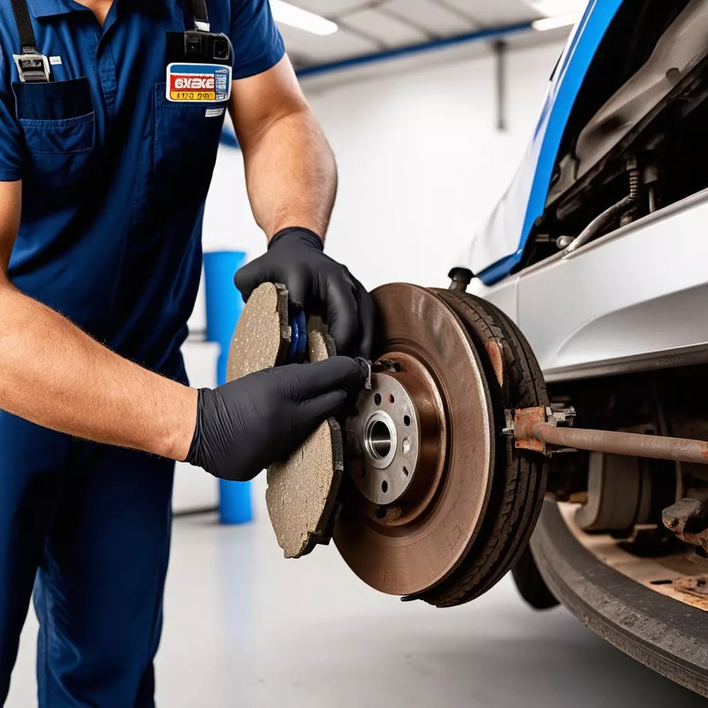 ब्रेक पैड बदलना