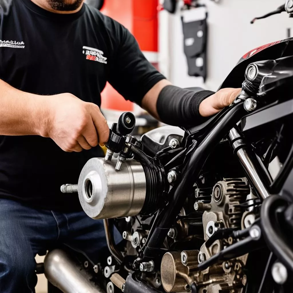 Thay mâm lửa xe máy