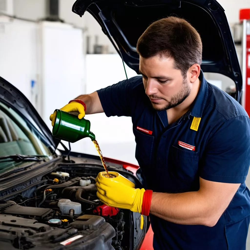 Troca de óleo do carro