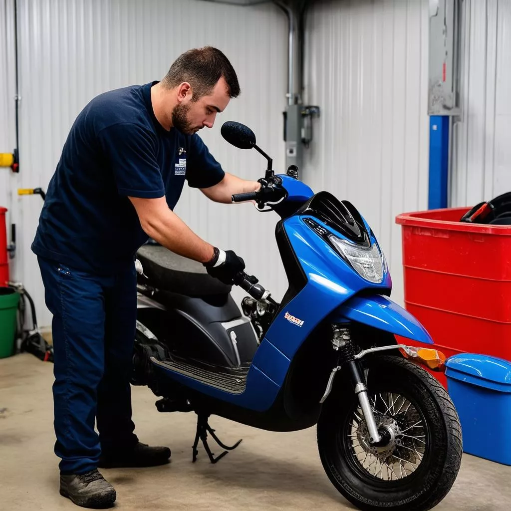 Thay nhớt xe tay ga