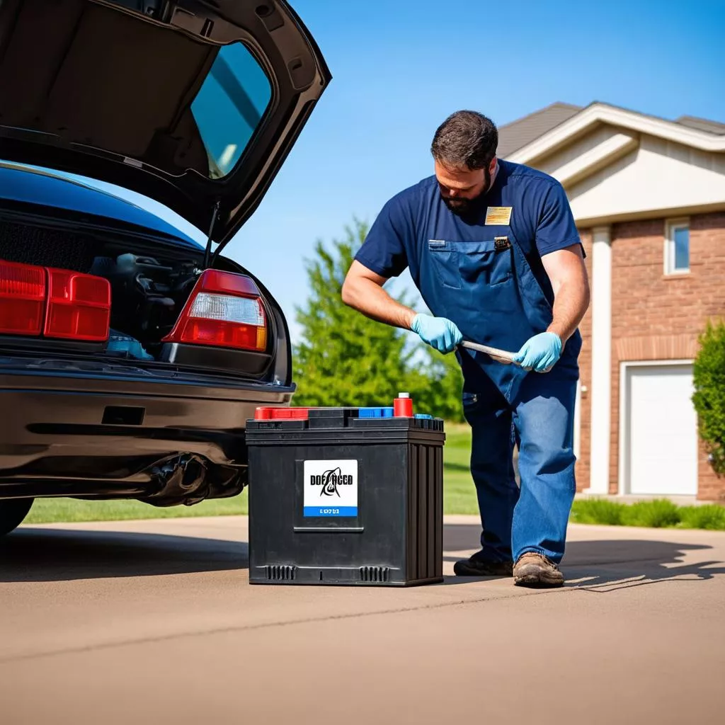 Thay ắc quy ô tô tận nơi