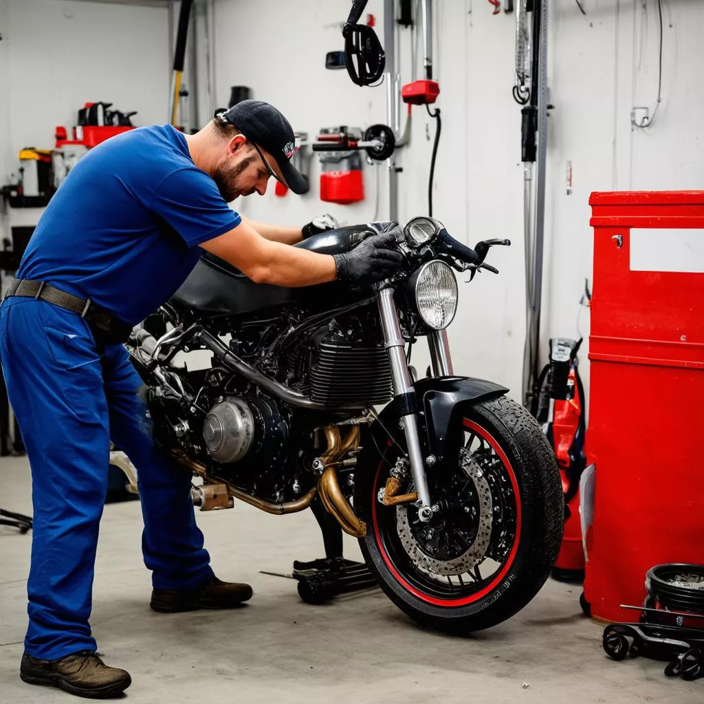 Thợ sửa xe máy chuyên nghiệp