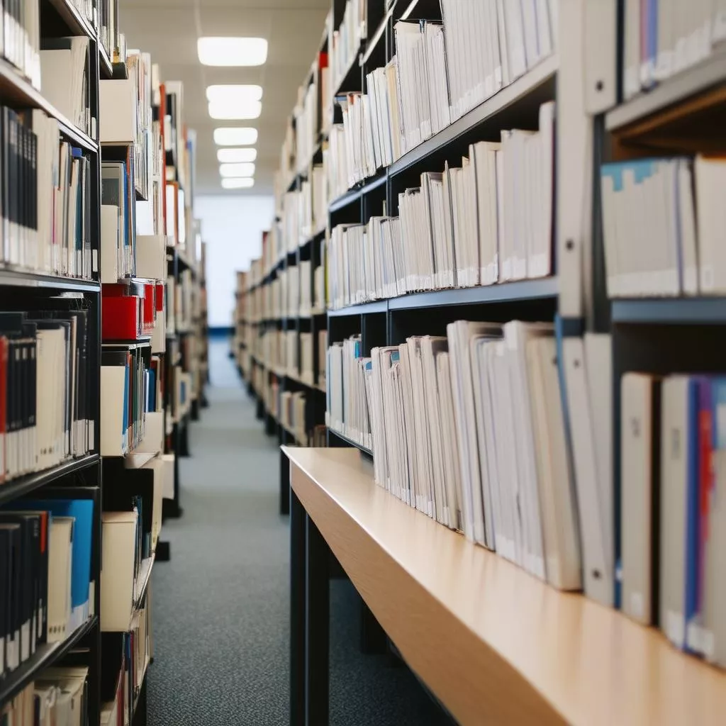 Thư viện hiện đại với nhiều tài liệu xe cộ