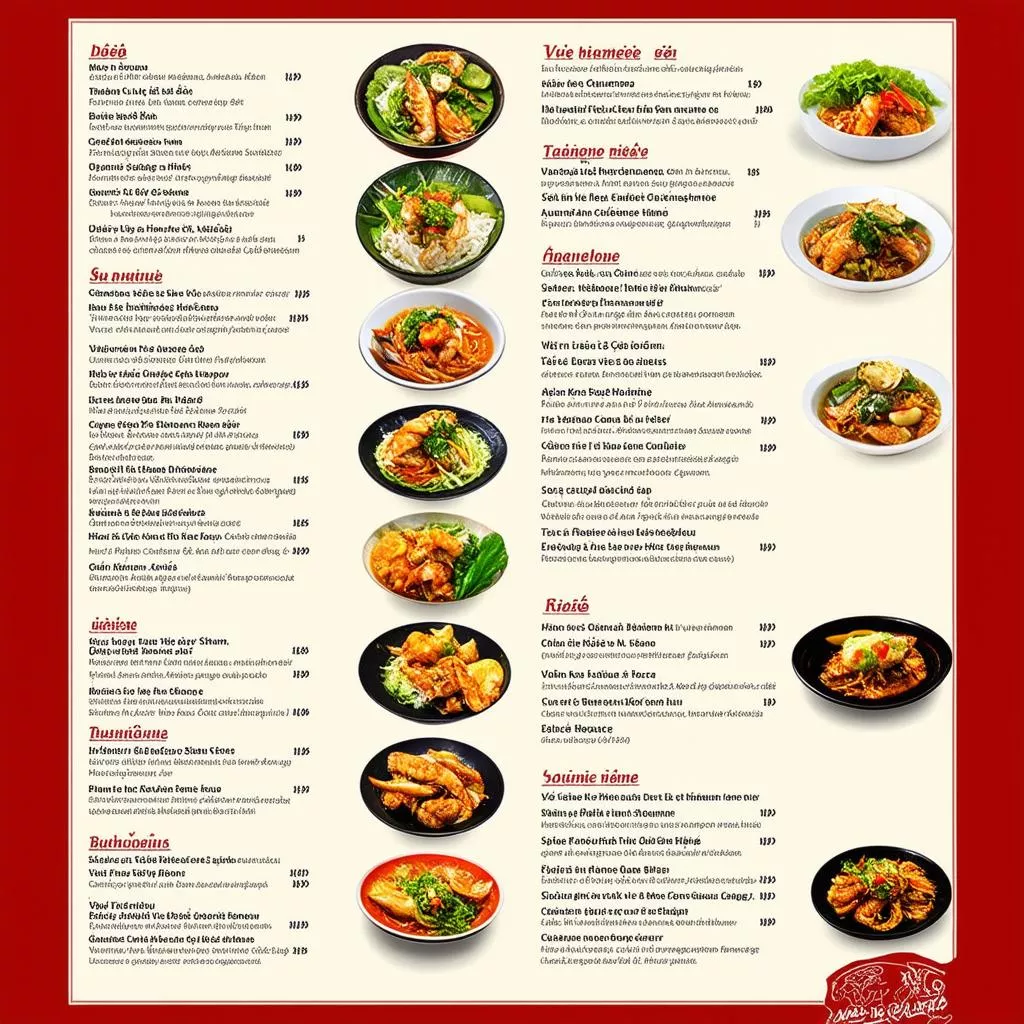 Din Ky restaurant menu