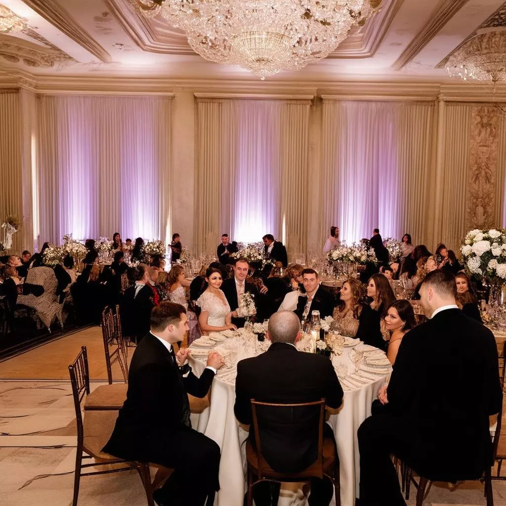 Elegant wedding reception