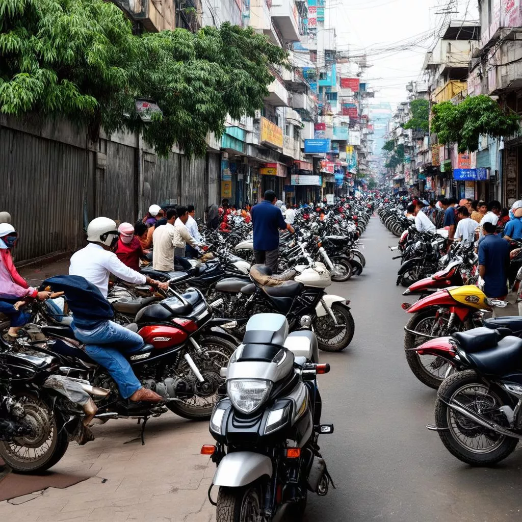 Finding the Ideal Motorcycle Parking in Hoang Van Thai Street