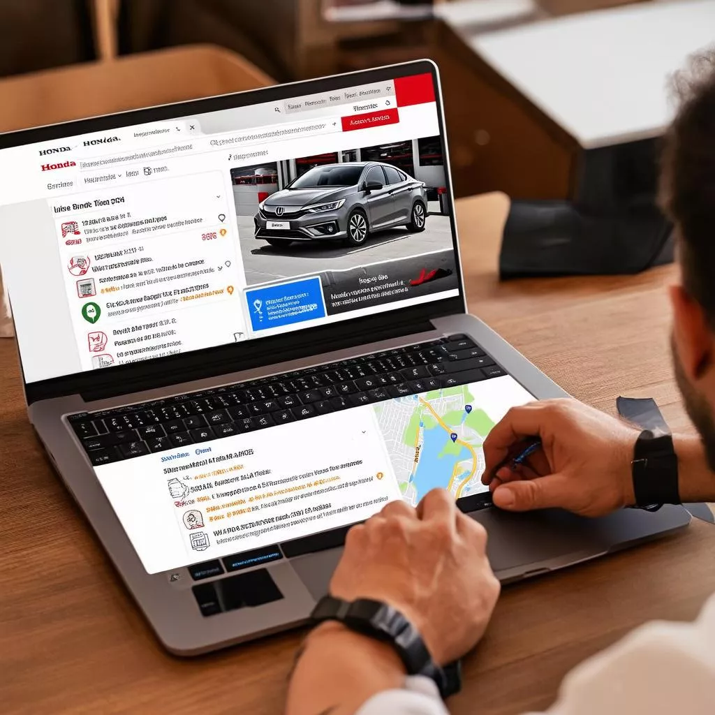 Tìm kiếm dịch vụ bảo dưỡng xe Honda