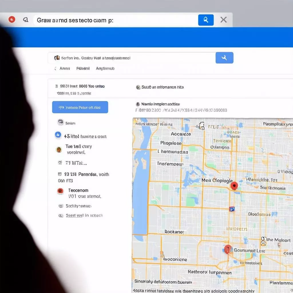 Searching for information on Google Maps