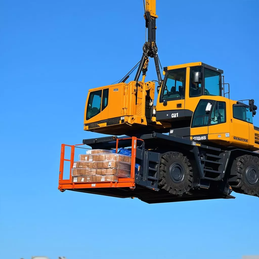 Tời nâng 5 tấn trên công trình