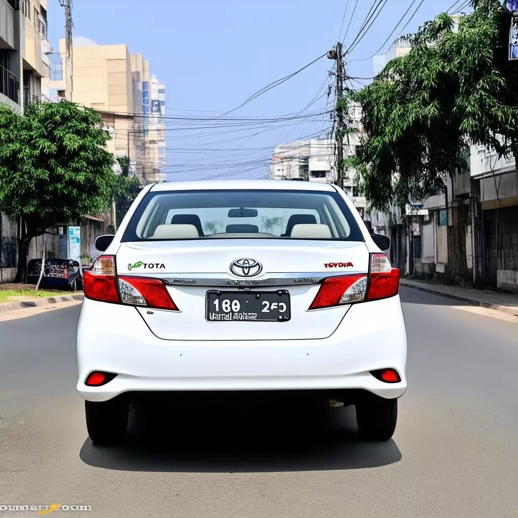 Toyota Vios con targa prestigiosa