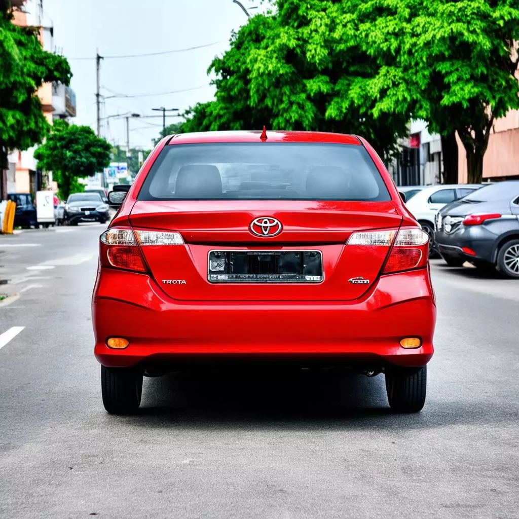 Toyota Vios màu đỏ