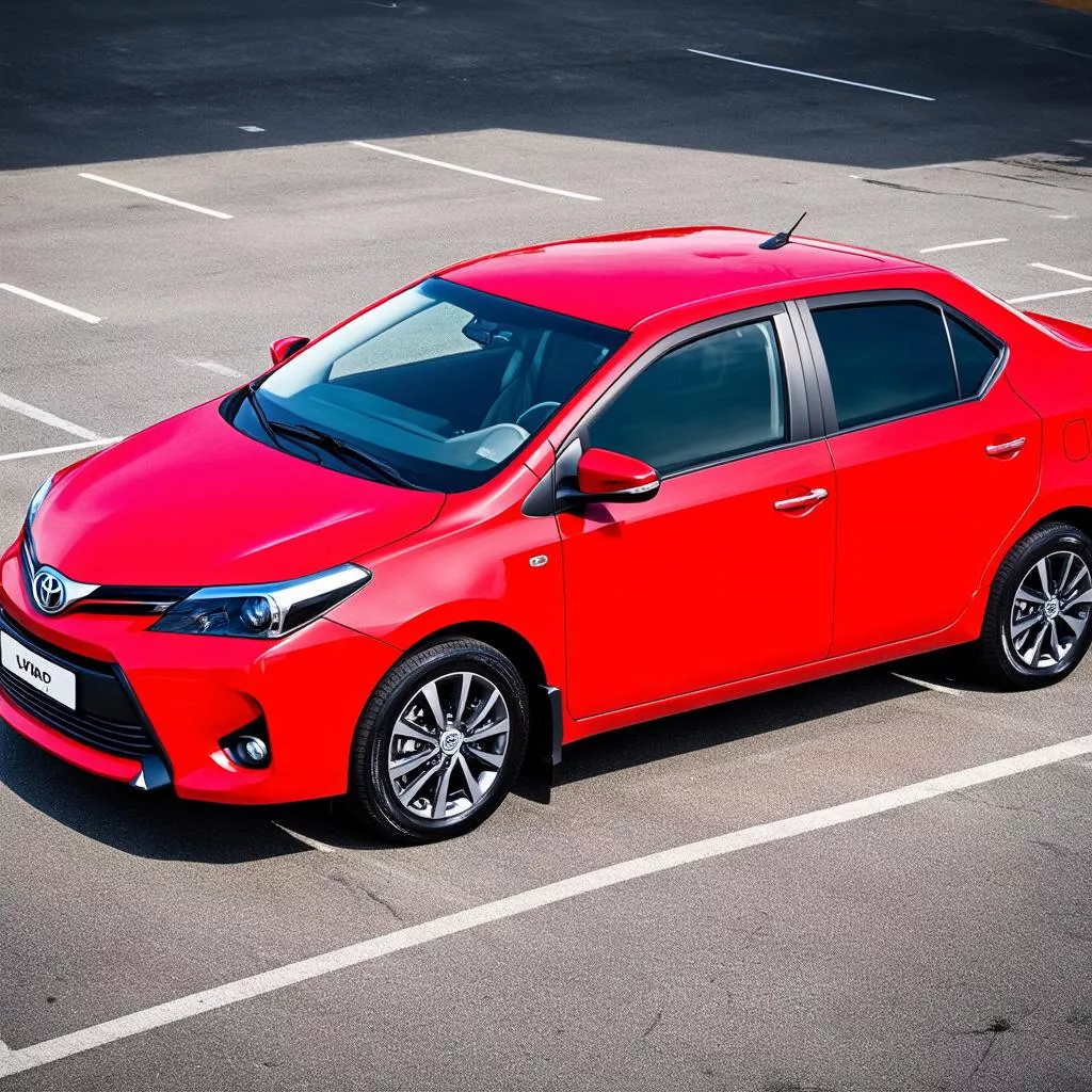 Toyota Vios màu đỏ