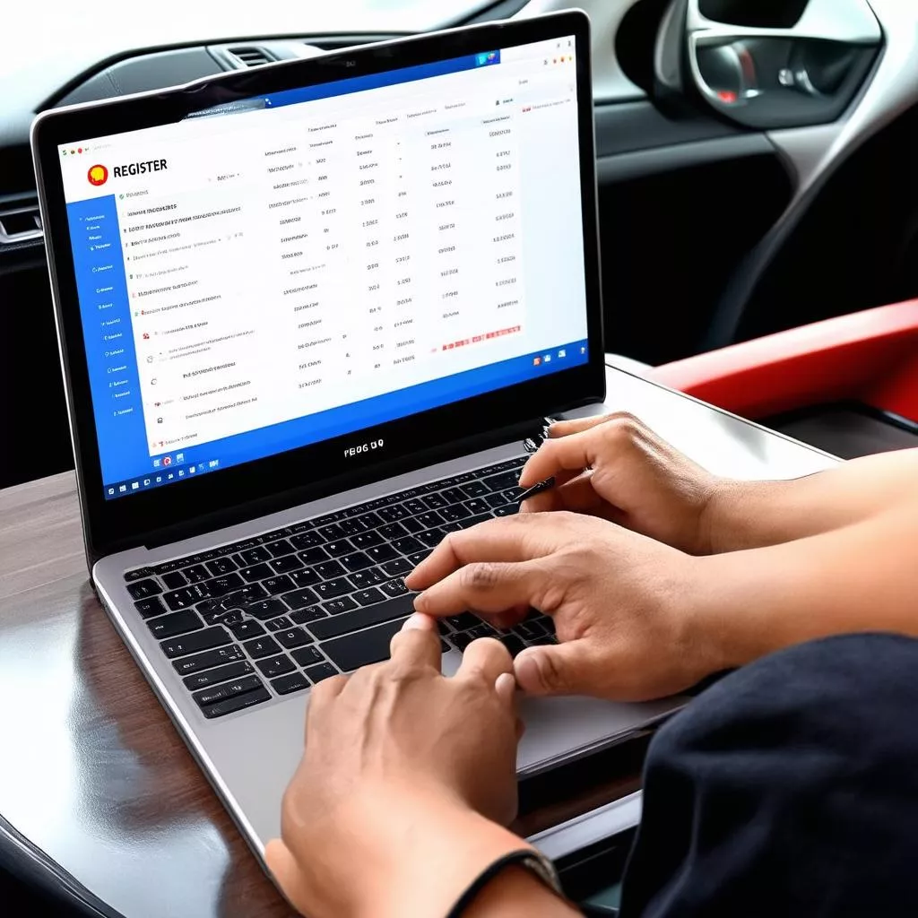 Checking truck information on the Vietnam Register website