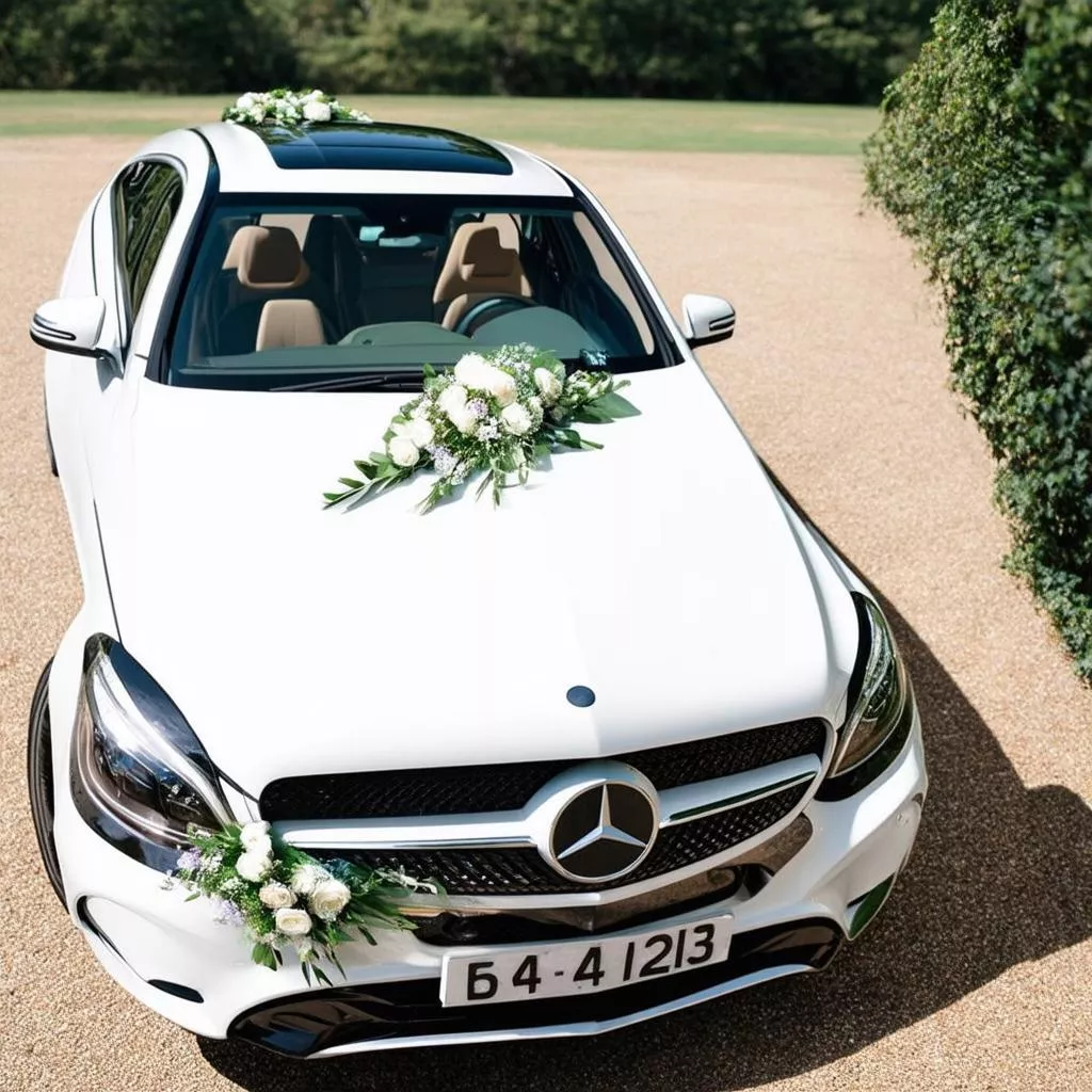 Trang trí xe cưới Mercedes