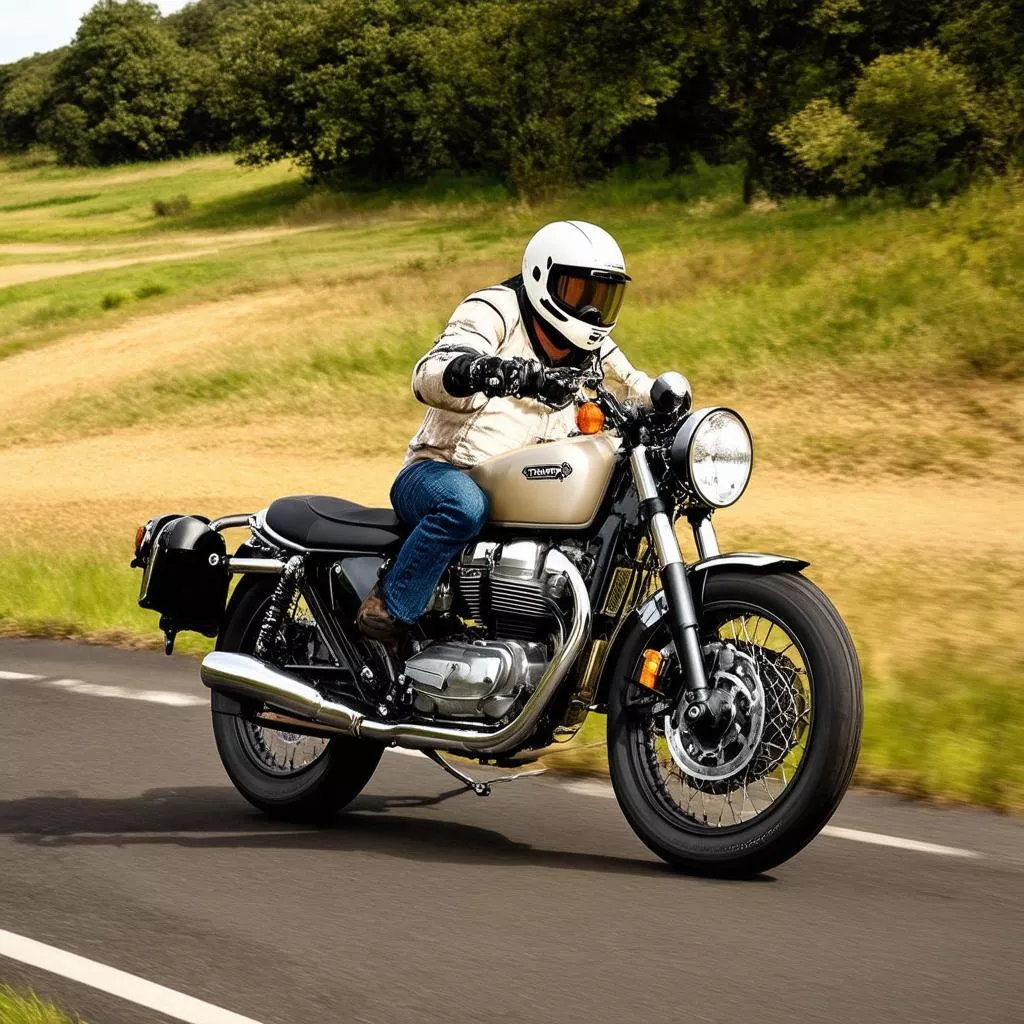 Triumph Bonneville T120 trên đường
