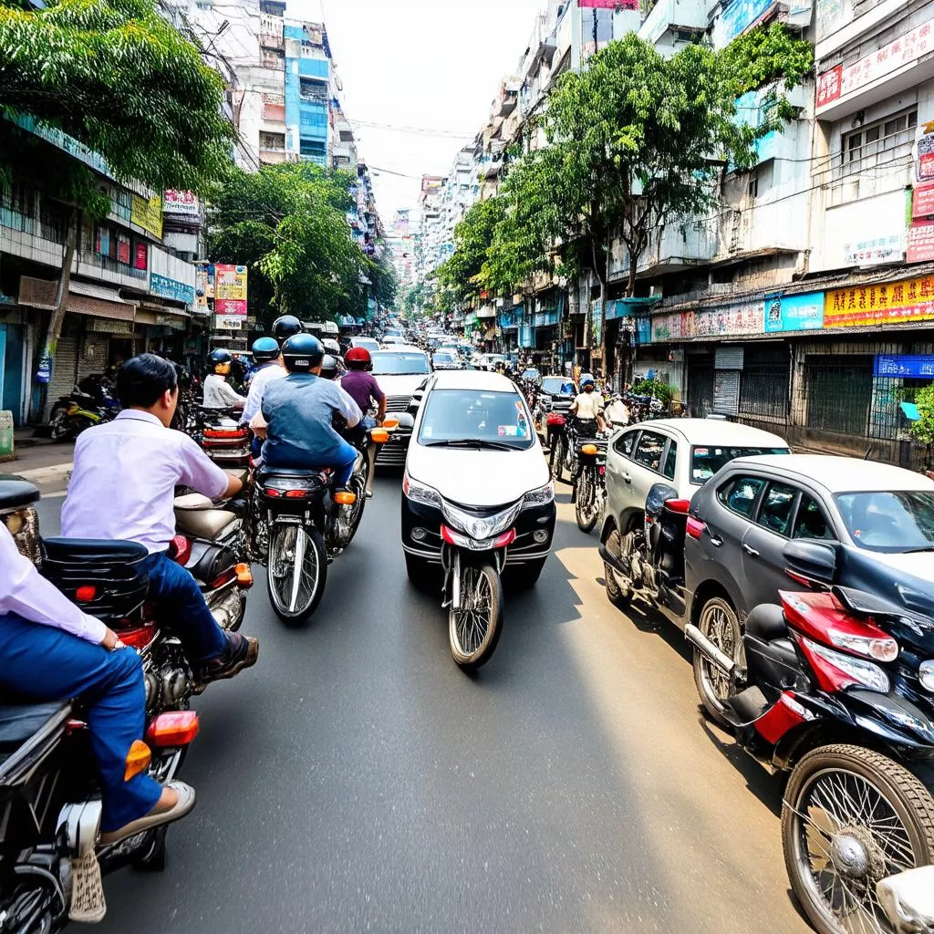 Traffic congestion in Hanoi